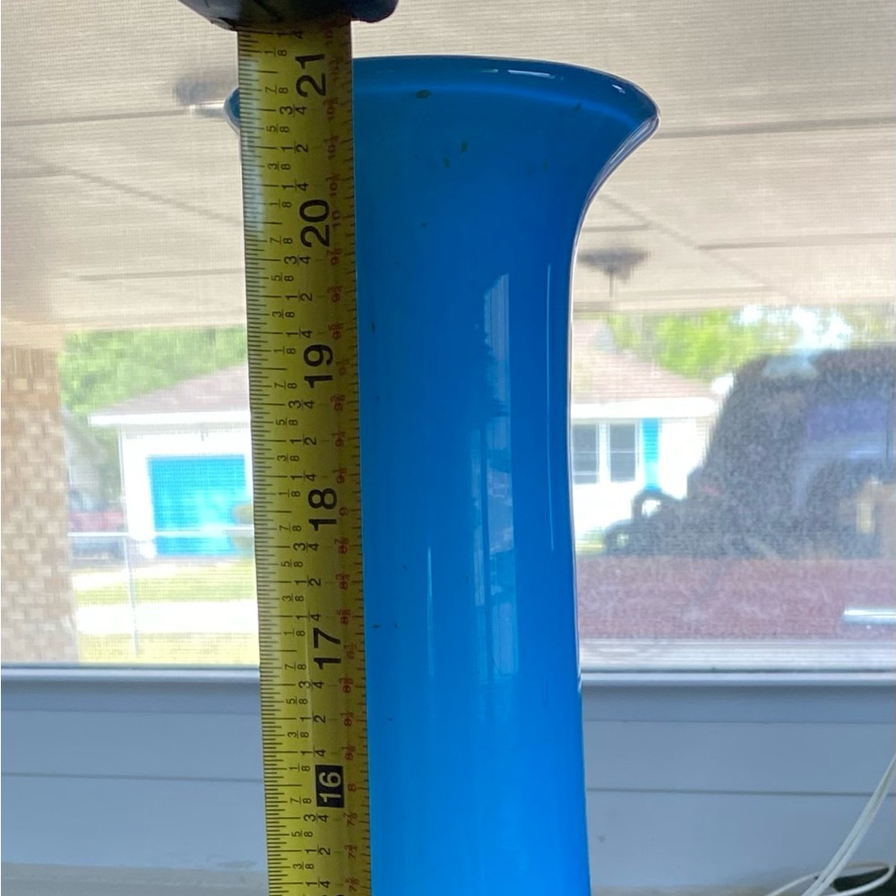 Beautiful blue vase 21’ inches tall